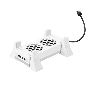 Подставка для вентилятора охлаждения игровой консоли, регулируемая на 3 скорости со светодиодной подсветкой, USB-порт для держателя серии, Игровые детали и аксессуары