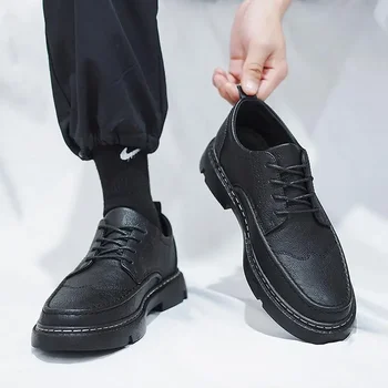 Суперпопулярная мужская обувь 2023 года, Новые осенние белые туфли на плоской подошве, без шнуровки, популярная в Интернете Спортивная повседневная обувь, Модная обувь