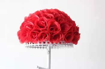 оптовая продажа 30 см Шелковая Роза, Помандер, цветочный шар для новобрачных, свадебный декор, шарики для поцелуев, свадебный букет, Бесплатная Доставка