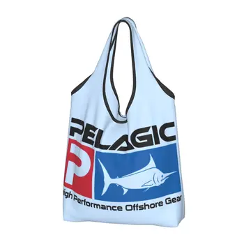 Сумка для покупок продуктов для пелагической рыбалки Модные сумки через плечо для покупателей Большая вместительная портативная сумка для подарков Рыбакам