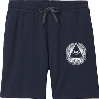 Мужские шорты с принтом New World Order Illuminati Art, черные мужские шорты для отдыха