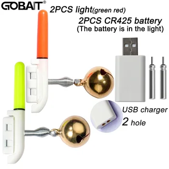 Сигнализатор Поклевки Рыбы Световой Звонок USB Зарядное Устройство CR425 Аккумулятор 3,6 В Сенсорная Лампа Яркий Ночной Набор Инструментов Pesca Rod Светящаяся Вспышка Снасти LED