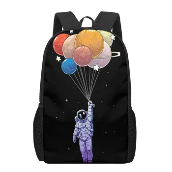 Креативность, космос, Астронавт, Вселенная, Школьные сумки с рисунком для мальчиков и девочек, школьные рюкзаки с 3D-принтом, детский рюкзак большой емкости
