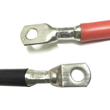 7AWG Аккумуляторный кабель Провод с соединительной клеммой Обжимной Высоковольтный автомобильный аккумулятор для электромобилей в оболочке Шнур питания с медным наконечником