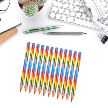 Деревянные Цветные карандаши Радужные Карандаши, Разноцветные Карандаши для рисования Раскраска Y9RF