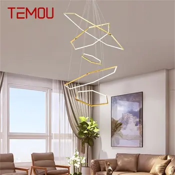 Подвесные светильники TEMOU Nordic Золотой Креативный современный светодиодный светильник Для украшения дома в гостиной