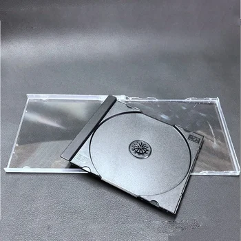Черный Прозрачный утолщенный жесткий пластиковый односторонний чехол для компакт-дисков для VCD DVD-дисков, жесткая сумка, футляры для хранения, защитные чехлы для хранения