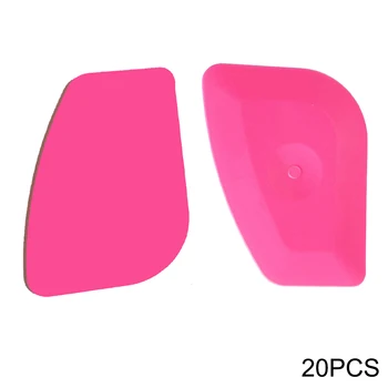 20шт Мини-розовый ракель для удаления наклеек, этикеток, наклеек 20A25