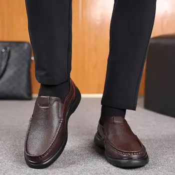 Осенняя мужская обувь, специальная мужская обувь для спорта и отдыха, обувь для черной доски, Кожаная мужская обувь для работы шеф-повара на кухне