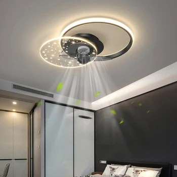 Потолочный вентилятор ресторана Nordic с подсветкой дистанционное управление умное украшение гостиной Подвесные светильники lamparas