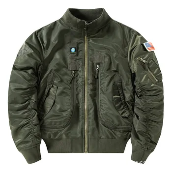 Мужская зимняя куртка-бомбер, мужская уличная утепленная бейсбольная куртка с несколькими карманами, военная водонепроницаемая тактическая верхняя одежда пилота США