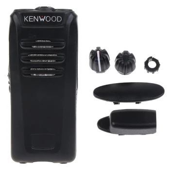 Панель управления Cangkang Penutup Depan + Комплект для ремонта Kenop Compatibel untuk Aksesori Radio Walkie-talkie Kenwood NX340 NX240