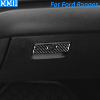 Для Ford Ranger Sport 2020 2021 2022 Углепластиковый Перчаточный ящик для второго пилота, ручка, накладка на панель, наклейка на аксессуары для интерьера автомобиля
