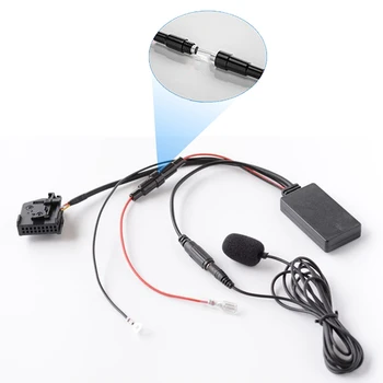 Автомобильный Беспроводной аудиоадаптер Bluetooth Микрофон громкой связи AUX Кабель MFD2 RNS2 на 18 контактов для Touareg Golf