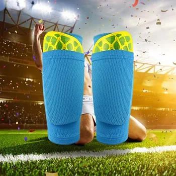 1 пара футбольных защитных носков с карманом для футбольных щитков, нарукавников для голени, поддерживающих защитные носки для взрослых и детей