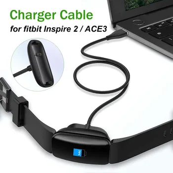 кабель Зарядного Устройства для Fitbit Inspire 2 / ACE3, Док-станция Для Зарядки Смарт-часов, Держатель Подставки, Зажим Для Зарядки, Кабель Премиум-класса