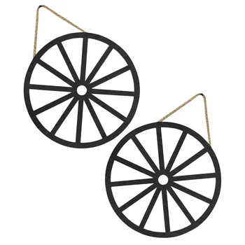2шт Винтажное Деревянное колесо, Подвесное Украшение для стен фермерского дома, Деревянные Подвесные колеса для повозки