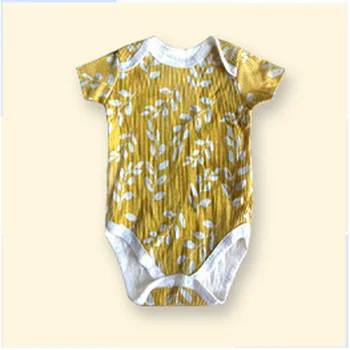 Летние комбинезоны для новорожденных девочек, детские комбинезоны с хлопковыми рукавами для новорожденных девочек, однотонные комбинезоны для малышей, детская одежда 0-24 м