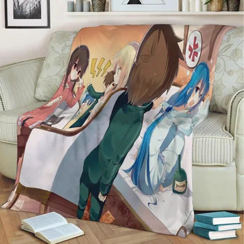 Фланелевое одеяло Aqua Kazuma Satou Chomusuk с 3D-принтом, согревающее диван, детское одеяло, домашний декор, текстиль, Семейный подарок мечты