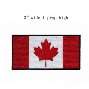 Нашивки для флага Канады с вышивкой железом и логотипами шириной 3 дюйма/футбольная нашивка