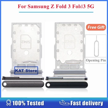 Для Samsung Galaxy Z Fold 3 Fold3 5G F9260 W22 Слот Для Держателя SIM-карты Лоток Для Двух Sim-Карт С Инструментом Для Извлечения Pin-Кода Запасные Части