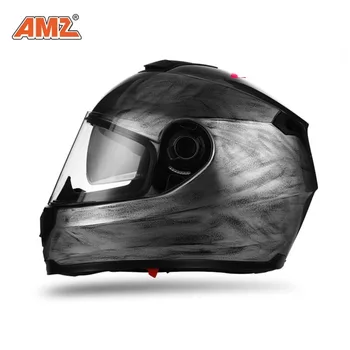 Винтажный шлем AMZ, мужской персонализированный полный шлем из стекловолокна, женский универсальный защитный шлем Four Seasons