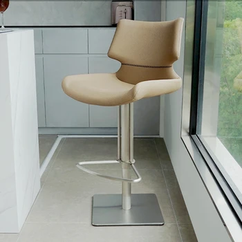 Роскошный стул для кафе-бара с регулируемым подъемом, Дизайнерская Металлическая рама для ног в столовой, Современное кресло-качалка, мебель для пола