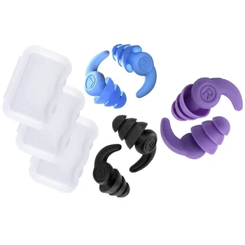 3 пары силиконовых затычек для ушей, водонепроницаемые затычки для ушей для плавания для взрослых, Многоразовые силиконовые затычки для ушей для пловцов