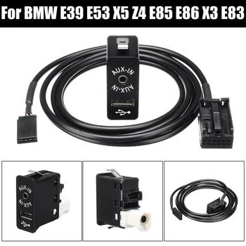 Автомобильный AUX USB Порт 12-Контактный Переключатель Интерфейса Bluetooth Панель Музыкальный Адаптер для BMW для Mini Cooper E39 E53 X5 Z4 E85 E86 X3 E83
