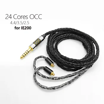 IE200 IE600 IE300 IE900 mmcx кабель микрофонный балансный кабель 4,4 мм 2,5 мм OCC Посеребренное Обновление для наушников Sennheiser 24 core