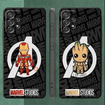 Броня Матовая Marvel Iron Man Groot Cover Черный Мягкий Чехол для Телефона Realme 8 Pro 10 4G 11 Pro 7 9 6 Pro 10 Pro 8i 10 Pro Plus 6