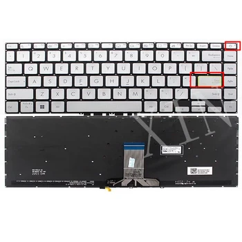 Клавиатура с подсветкой США для ASUS Vivobook 14 X421DA M413DA M413IA серебристая