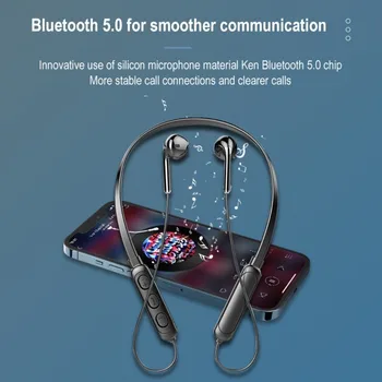 Наушники С микрофоном, Подвешиваемые на шею, Bluetooth-наушники Наушники с микрофоном, Bluetooth-Наушники, Bluetooth-гарнитура