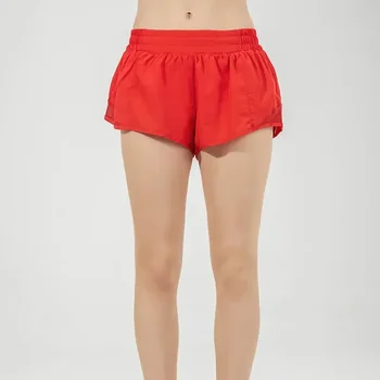 Шорты Hotty Hot с низкой посадкой 2,5 дюйма * Подкладка Шорты для йоги Lulu, женские спортивные шорты для тренировок, боковой карман на молнии, дышащие короткие шорты