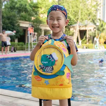Детская водонепроницаемая сумка для плавания, рюкзак с мультяшным рисунком на берегу моря, сумка для хранения на открытом воздухе, пляжная сумка для хранения во рту