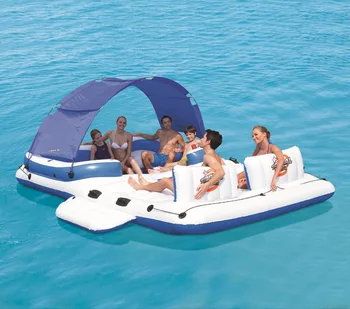 надувная водная вечеринка для островной плавающей кровати на 6-8 человек Вес загрузки 580 кг