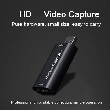 Карта Видеозахвата USB 2.0 4K HDMI-совместимый Видеозахват Для Записи Потокового Видео в Режиме реального Времени для PS4 XBOX Phone Game DVD HD Camera