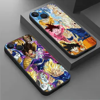 Чехол для Apple iPhone 15 11 13 14 Pro Max 7 8 Plus X XS XR SE 6 6S Задняя Крышка 7 + 8 + Черные Мягкие Чехлы Для телефонов G-Goku Anime Dragon