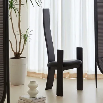 Дизайнерская гостиная из чистого массива дерева в китайском стиле, кофейня для одного человека, современные минималистичные обеденные стулья для отдыха.