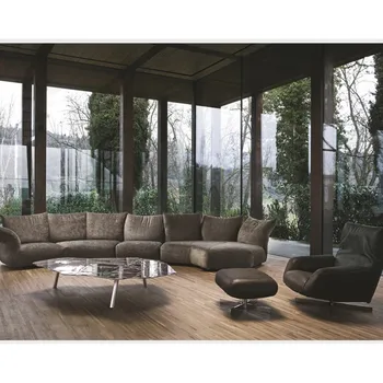 Итальянский минималистичный Бархатный диван, Постмодернистский Светлый Диван для гостиной с итальянской мебелью класса люкс