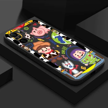 Disney Забавная История Игрушек Ковбой Чехол Для Телефона Xiaomi Redmi Note 11E 11S 11 11T 10 10S 9 9T 9S 8 8T 7 Pro Plus 5G Черный Чехол