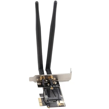 4X PCI-E X1 К M.2 NGFF E-Key Wifi Беспроводной Сетевой Адаптер Конвертер Карты С Bluetooth Для Настольных ПК