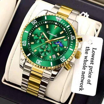 2023 Männer Uhr Top Marke Luxus Sport Quarz Herren Uhren Voller Stahl Wasserdicht Chronograph Armbanduhr Männer Relogio Mascul