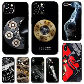 Чехол Для Телефона С Пистолетом Beretta Для iPhone 11 12 Mini 13 14 Pro XS Max X 8 7 Plus SE XR Shell Черный Чехол Для Телефона