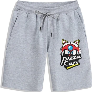 Pizza Cats Мужские Хлопчатобумажные винтажные джинсовые шорты с круглым вырезом Samurai Pizza Cats Shorts Шорты с рисунком