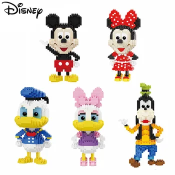 Строительные блоки Disney, Микки Маус, Дональд Дак, собранная своими руками модель, обучающая игрушка, кирпичи, украшения для детей и взрослых, подарок