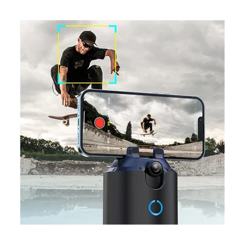 Камера с автоматическим отслеживанием лица, карданный стабилизатор, смарт-держатель, штатив с поворотом на 360 градусов, селфи-палка для видеоблога в прямом эфире (черный)