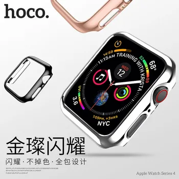 Оригинальный Жесткий Пластиковый чехол HOCO Plating для Apple Watch Series 4 Series 5 Case Защитный Бампер для iWatch 44 мм 40 мм Крышка