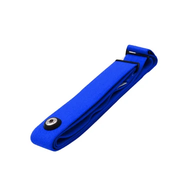 Нагрудный ремень для пульсометра Coospo Polar Wahoo Garmin Mount с датчиком пульса и эластичным мягким ремешком синего цвета