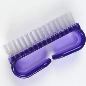 Фиолетовая ручка-кисточка для ногтей, Щетка для чистки ногтей на руках и ногах, средство для чистки ногтей, Педикюрные щетки